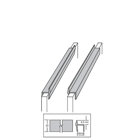 Custom Plastics Business Custom Plastics CPF 580FR 2 Hanging File Rail Drawer Sides; Black - 0.62 in. & 2 ft. CPF 580FR 2